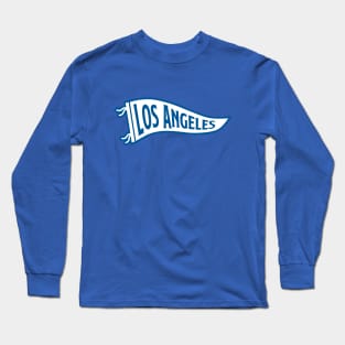 Los Angeles Pennant - Blue Long Sleeve T-Shirt